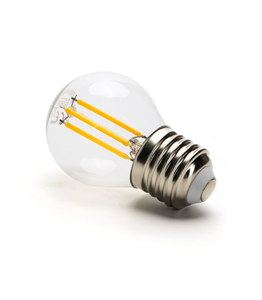 Outlet: LED Filament pære G45 E27 4W 2700K Klar