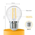 Outlet: LED Filament pære G45 E27 4W 2700K Klar