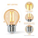 Outlet: LED Filament pære G45 E27 6W - 2200K Amber