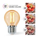 Outlet: LED Filament pære G45 E27 6W - 2200K Amber