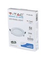 V-Tac 24W LED indbygningspanel - Hul: Ø28 cm, Mål: Ø30 cm, 230V, Samsung LED chip