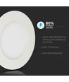 LED indbygningspanel, 24W - Samsung LED chip, Hul: Ø28 cm, Mål: Ø30 cm