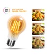 Outlet: LED Filament pære A60 E27 - 8W 2200K Amber