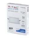 Outlet: V-Tac 12W LED indbygningspanel - Hul: 16x16 cm, Mål: 17x17 cm, 230V, Samsung LED chip