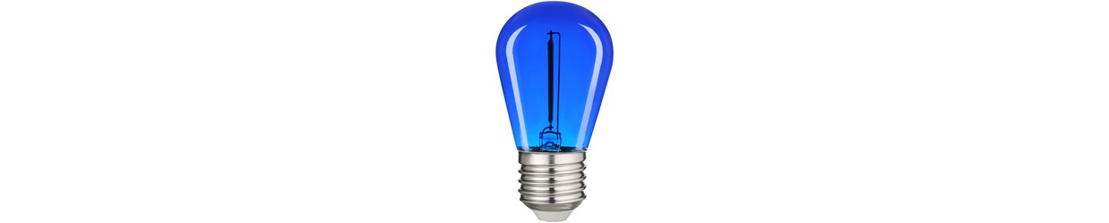 Farvede E27 LED pærer