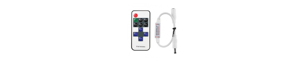 Enkeltfarvet LED strip tilbehør 12V/24V