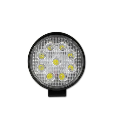 27W LED projektør med fokus på linsen der definerer lysets spredningsvinkel.