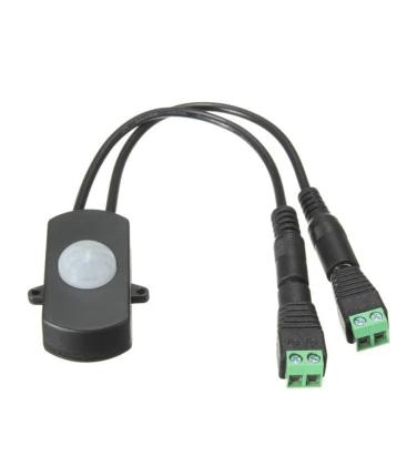 PIR sensor til LED strip med skrueterminaler til serieforbindelse