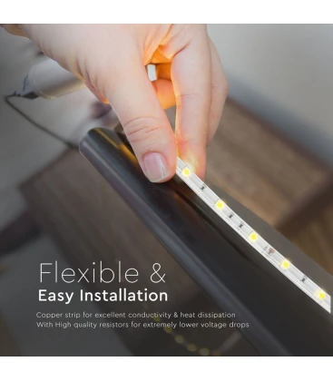Installation af LED strip hvor korrekt kabelføring og komponentvalg er vigtigt for at undgå lækstrøm.