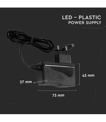 Mål og dimensioner på en 18W LED driver, der viser det kompakte design for optimal varmeafledning.